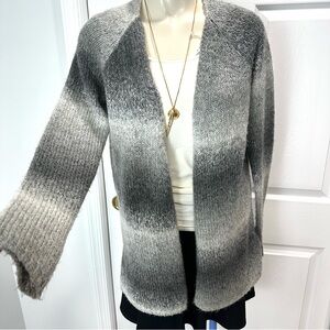 GAP cardigan open front long sleeve gray graduated colored sweater Small S